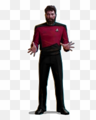 Desperate Riker - Standing Emoji,Commander Riker Emotion