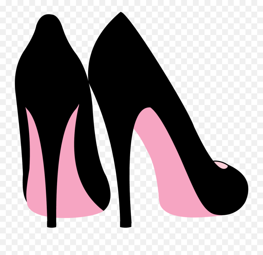 T - Shirt Highheeled Footwear Silhouette Shoe Clip Art Silhouette High Heel Png Emoji,Emoji Art Free High Heeled Boots Clipart