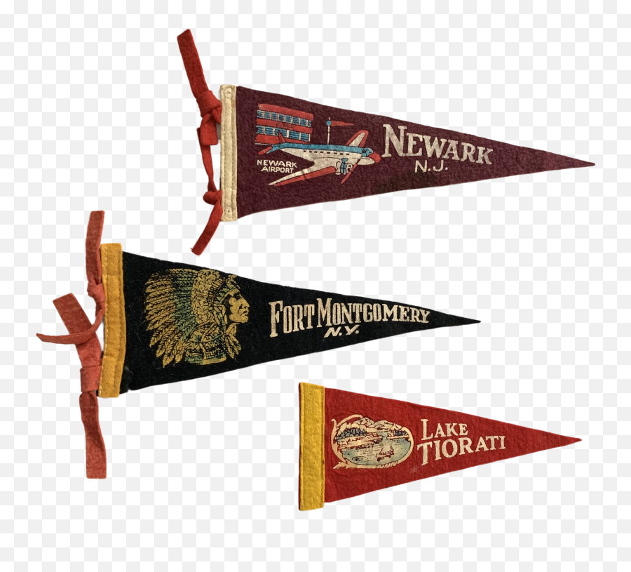 New Jersey Vintage Pennant Souvenirs U0026 Events Memorabilia - Penant Flags Emoji,Funny Catholic Emojis
