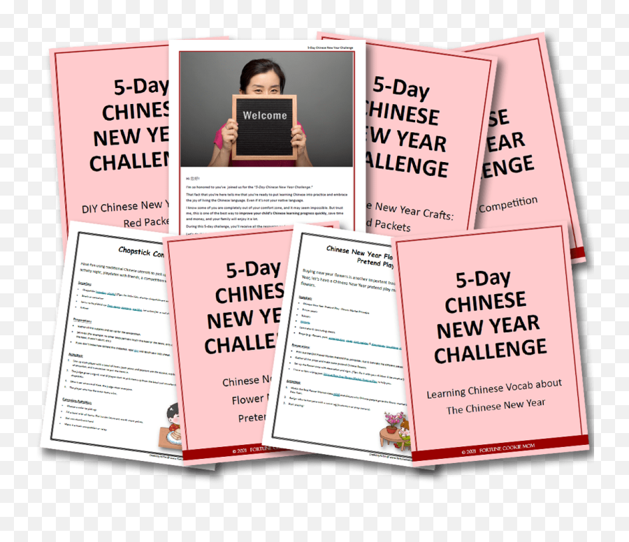5 - Day Chinese New Year Challenge Fortune Cookie Mom Document Emoji,Chinese 5 Elements And Emotions Chart