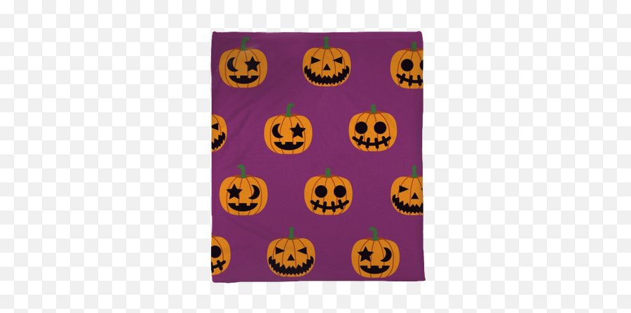 Seamless Halloween Pattern Illustration Decorative Monster - Pumpkin Purple Background Emoji,Pumpkin Carving Stencils Emojis