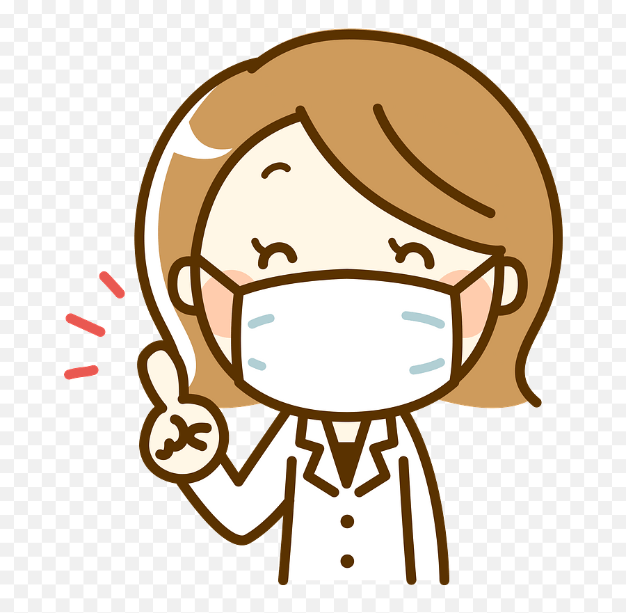 Pharmacist Woman Surgical Mask Clipart - Surgical Mask Clip Pharmacist With Mask Clipart Emoji,Hockey Mask Emoji