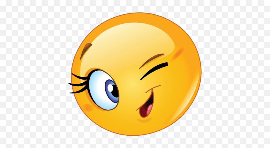 Wink Emoji Woman Png - Smiley Pics For Whatsapp,Winking Emoji
