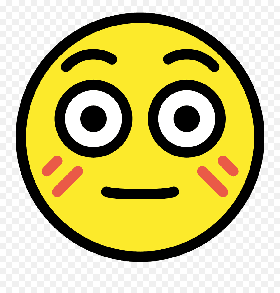 Flushed Face Emoji - Face,Blush Face Emoji