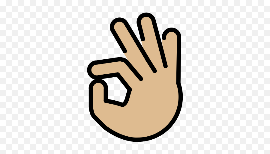 Ok Hand Medium - Light Skin Tone Emoji,Christ Emoji