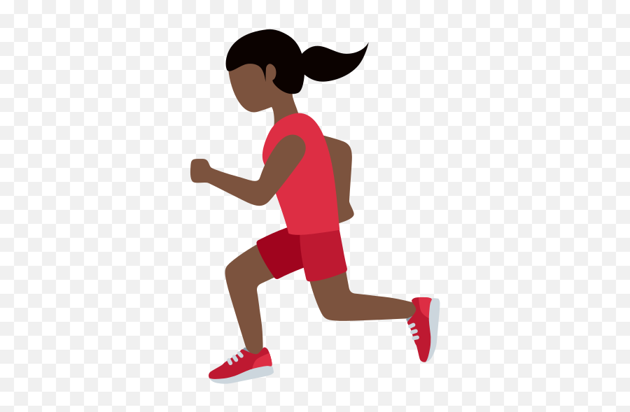 U200d Woman Running Dark Skin Tone Emoji - Man Running Emoji,Black Girl Emoji