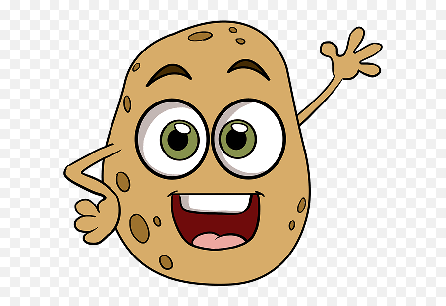 How To Draw A Potato - Really Easy Drawing Tutorial Potato Draw Emoji,Potato Emoticon