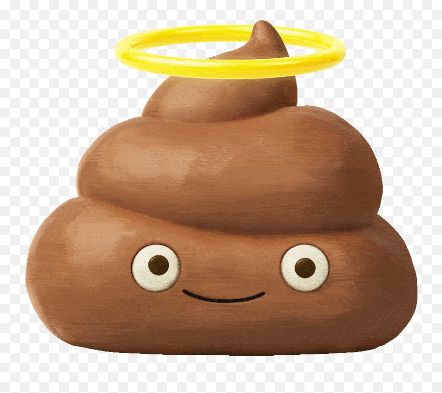 Shit Animated Gifs - Poop Angel Gif Emoji,Turd Emoji Hat