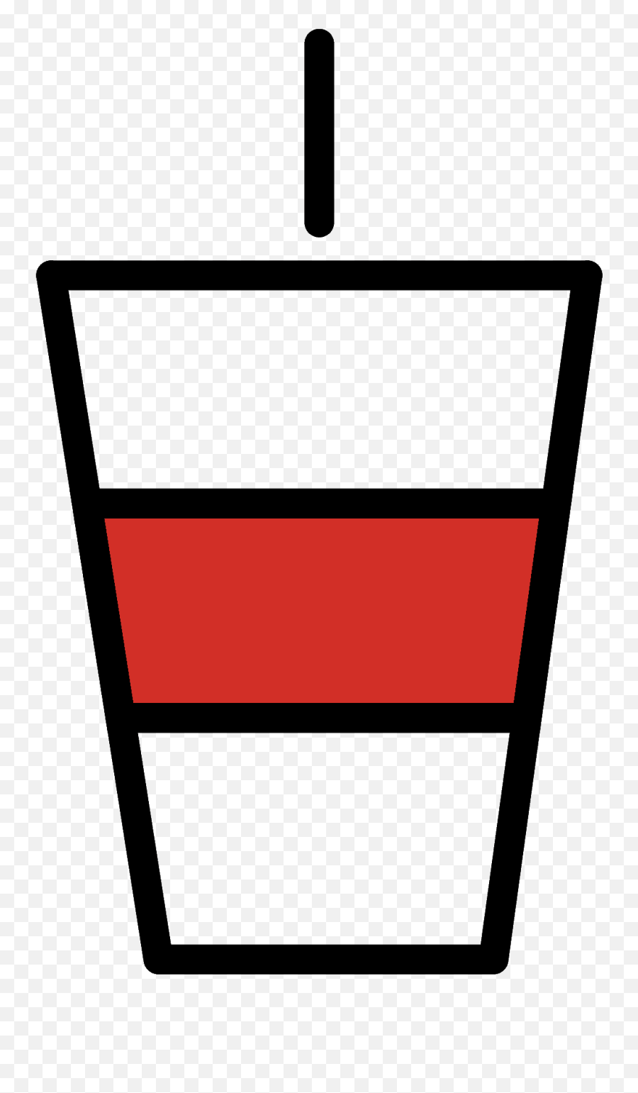 Cup With Straw Emoji Clipart - Silueta De Vaso Con Pajita,Soft Drink Emoji
