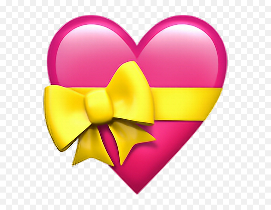 Heartwithribbonemoji Heart With Sticker By Denielred - Heart With Ribbon Emoji Png,Gift Emoji