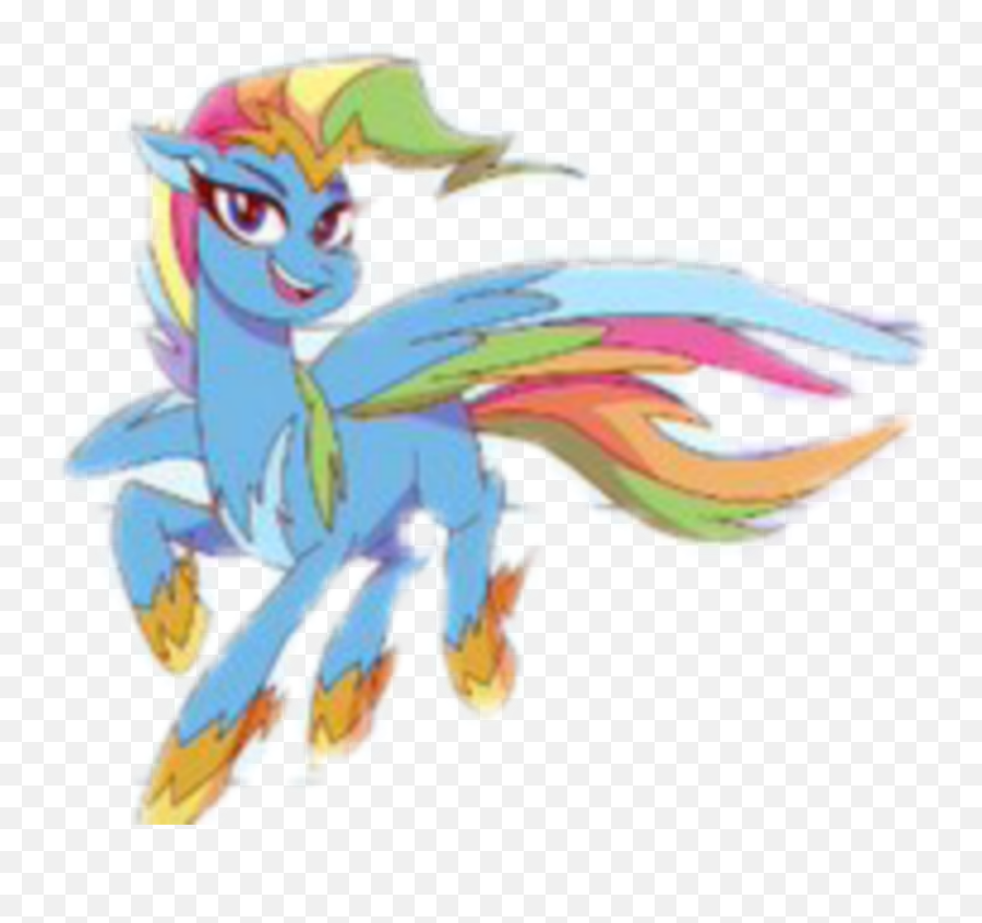 Mlprainbowdash G5 Rainbow Dash Sticker - Mythical Creature Emoji,Rainbow Dash Emoji