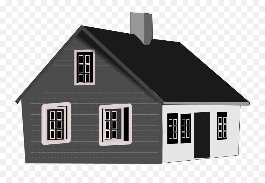 Home Clipart Villa Home Villa - Ev Vektörel Png Emoji,House Emoji Black And White