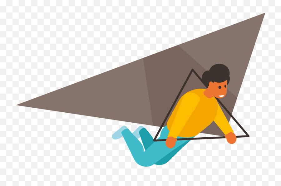 Hang Glider Clipart - Clipart Hang Glider Png Emoji,Hanging Man Emoji