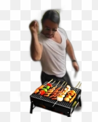 L Barbacoaaaaaaaa Sticker By Juanchiscba - Bbq Material Emoji,Arm Muscles Emoji