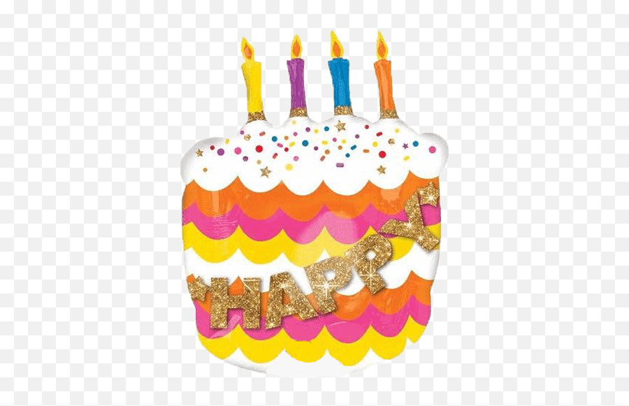 27 - Birthday Cake And Balloons Png Emoji,Emoji Birthday Candles