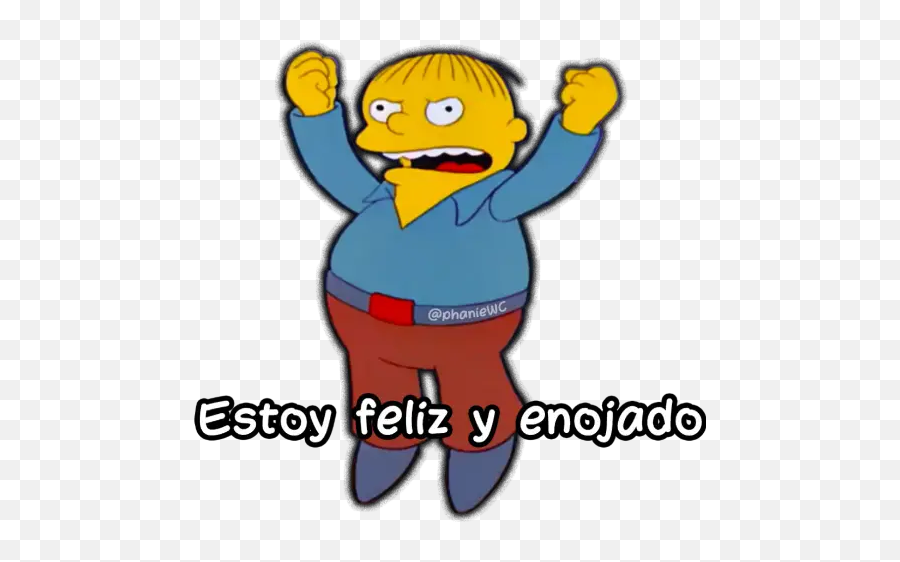 Varios 6 Phaniewc Stickers For Whatsapp - Estoy Feliz Y Enojado Sticker Emoji,Emoji Enojado