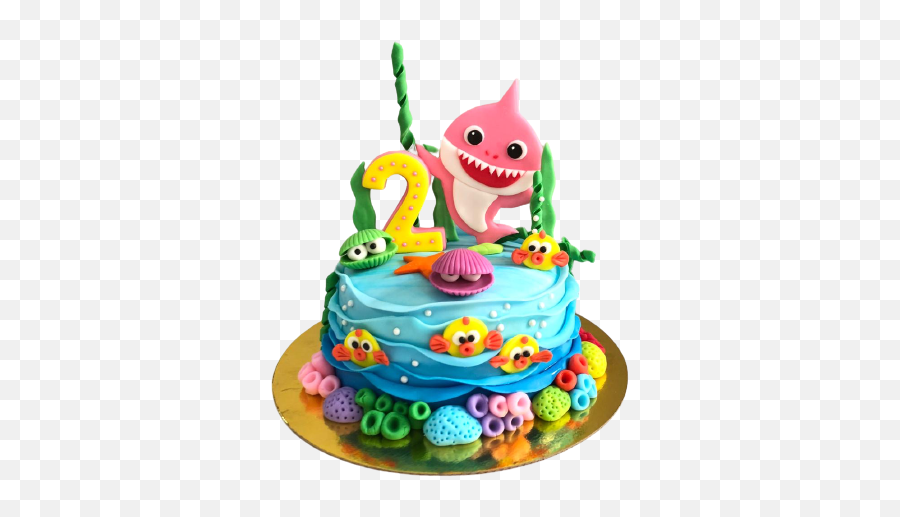 Circus Fiesta - Torta Baby Shark Chantilly Emoji,Fiesta Sencilla De Emojis Para Ni?as