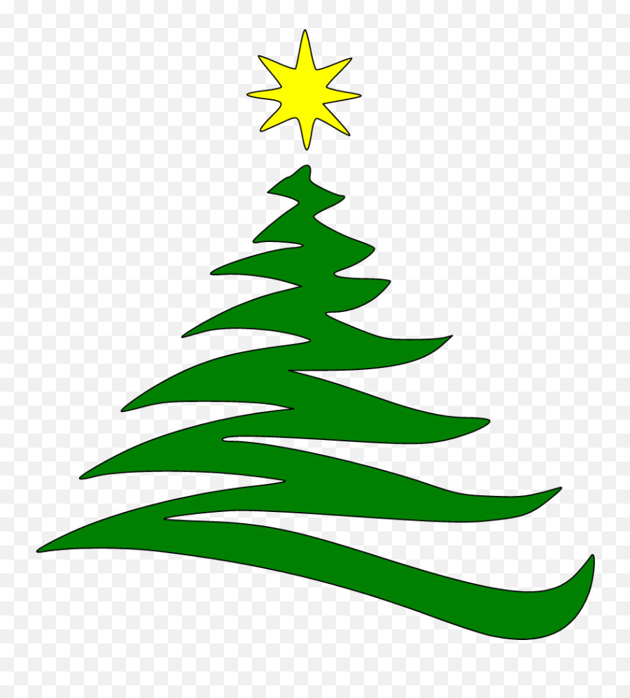 Clip Art Christmas Tree Outline - Clipart Christmas Tree Emoji,Christmas Clip Art Emotions