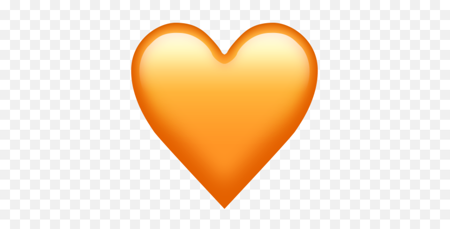 Heart Emoji Emoji Cute Stickers - Orange Heart Emoji Apple,Yahoo Emoji