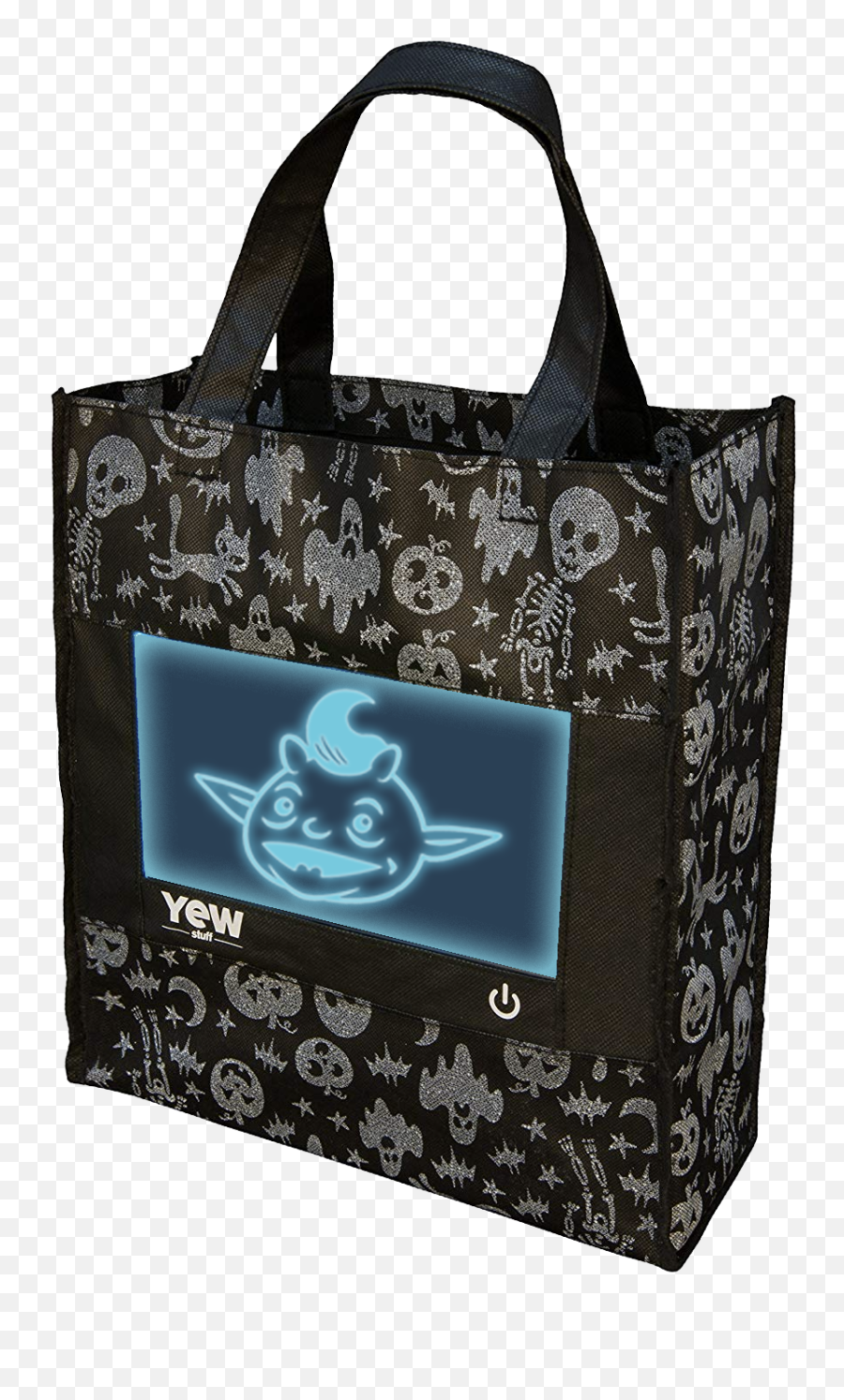 6 - Pack Pop Lights Halloween Treat Bags With Led Lights Tote Bag Emoji,Emoji Treat Bags