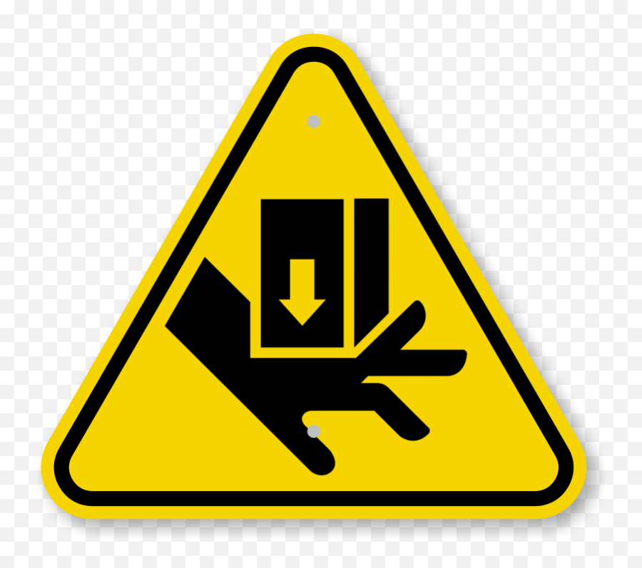 Pinch Point Symbol Clipart - Pinch Point Hazard Symbol Emoji,Caution Emoji