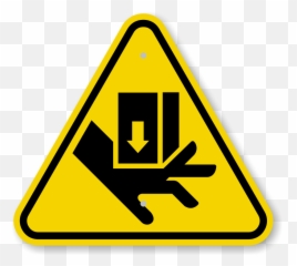 Pinch Point Symbol Clipart - Pinch Point Hazard Symbol Emoji,Caution Emoji