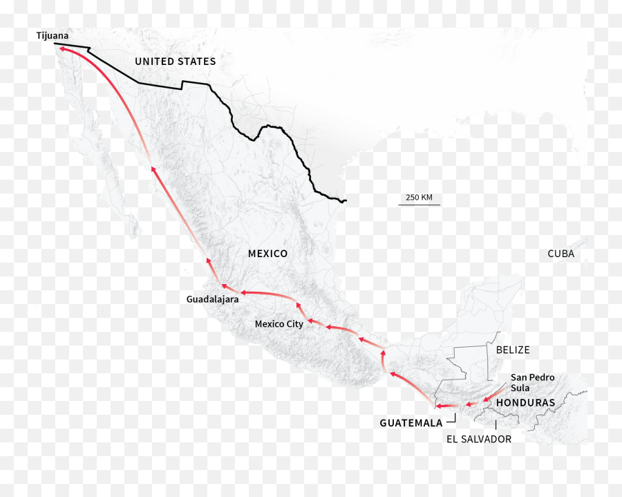 The Migrant Caravans A Common Road To Different Fates - Migration Path Of Monarch Butterfly Emoji,Kid On Zipline Emotions