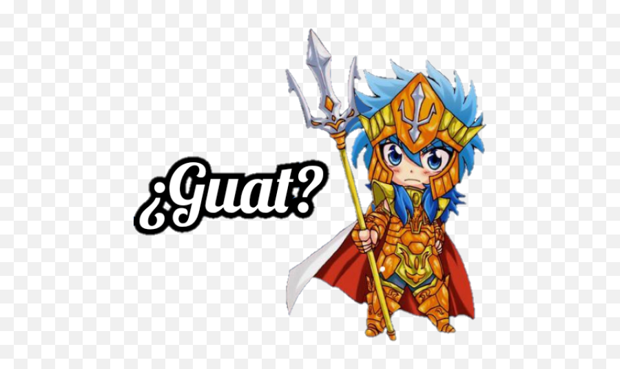 Sticker Maker - Caballeros Del Zodiaco Saint Seiya Chibi Poseidon Emoji,Emojis De Caballos