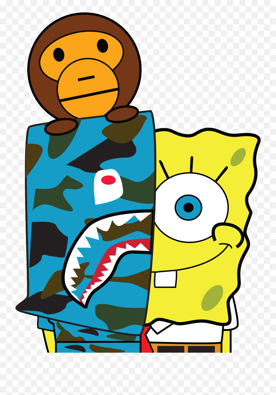 Spongebob Bape Wallpapers - Wallpaper Cave Spongebob Bape Emoji,Spongebob Emoticons Download