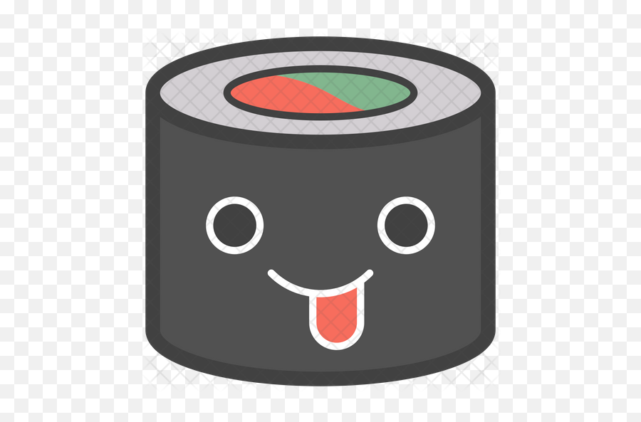 Free Sushi Emoji Icon Of Colored - Happy,Smiley Emoticon With Duct Tape