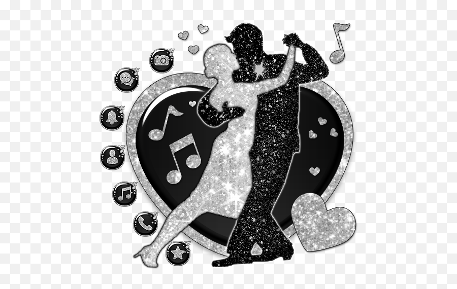 Glitter Love Dance Theme Aplikacije Na Google Playu - Romantic Theme Emoji,Salsa Dancing Emoji