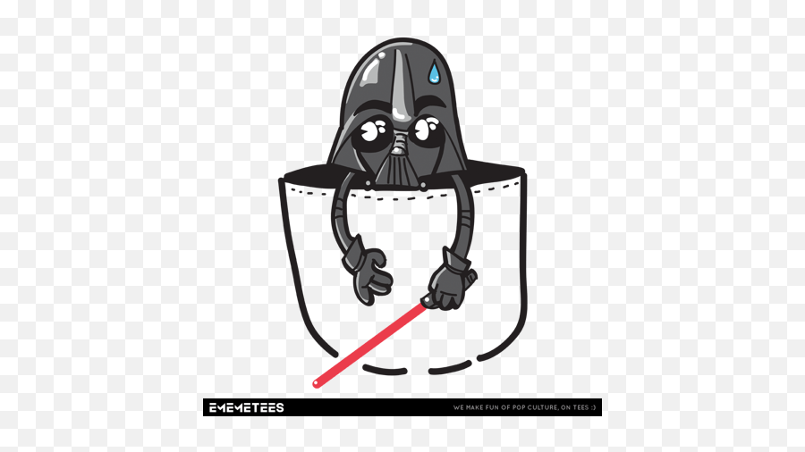 Pocket Vader Ememetees Pop - Culture Tshirts And More Darth Vader Emoji,Darthvader Emoticon