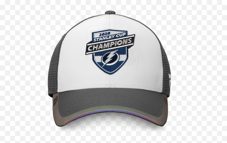 Tampa Bay Lightning 2020 Stanley Cup Champions Whitegrey Adjustable - Fanatics Tampa Bay Lightning Stanley Cup Hat Emoji,Snapback Hats Galaxy With Emojis