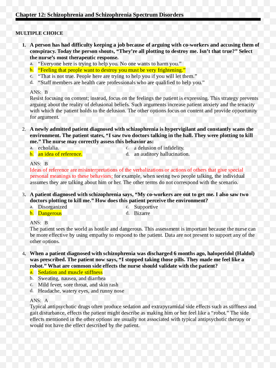 Nur 304 Exam 2 Chapters 12 - Document Emoji,Expressing Hidden Emotions, Acupuncture