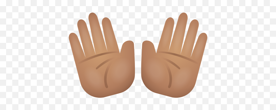 Open Hands Medium Skin Tone Estilo Emoji,Emoji Con Las Manos Arriba