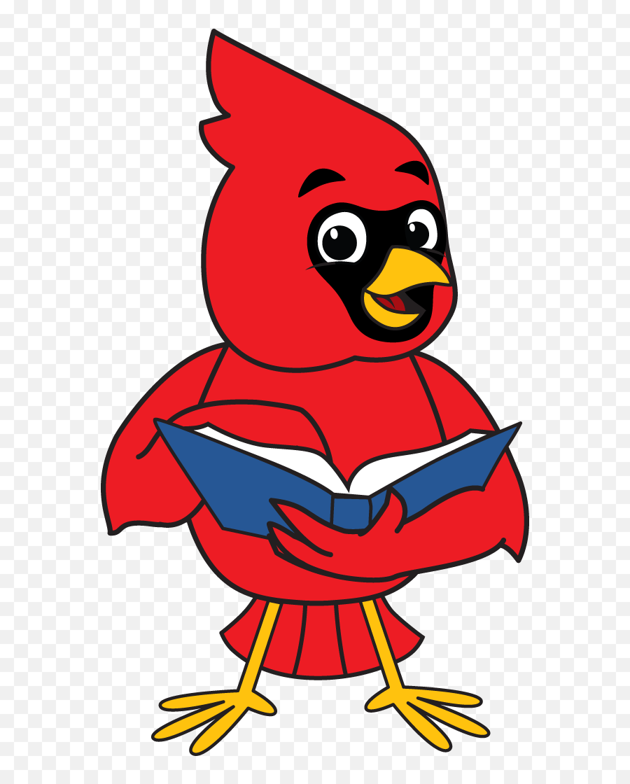 National Reading Month - Mascot Junction Red Emoji,Red Cardinal Bird Emoji