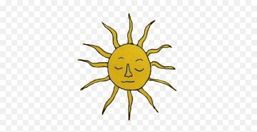 Sun Sunshine Yellow Yellowaesthetic Sticker By - Transparent Aesthetic Sun Emoji,A Hippie Emoticon