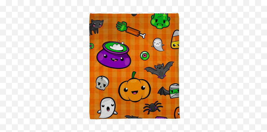 Cute Seamless Halloween Background Plush Blanket U2022 Pixers Emoji,Funny Emoticon Tricks