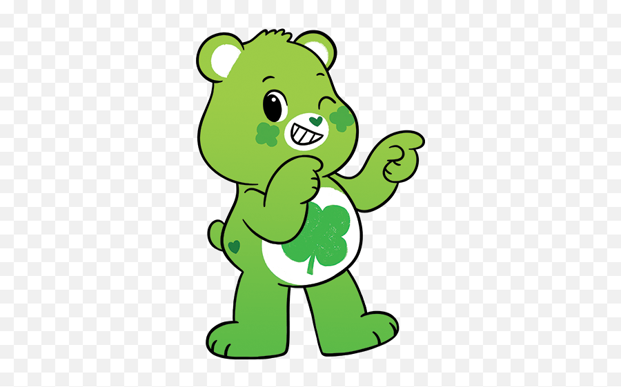 Four Leaf Clover Care Bear Online - Care Bear Good Luck Bear Emoji,Care Bear Emoji