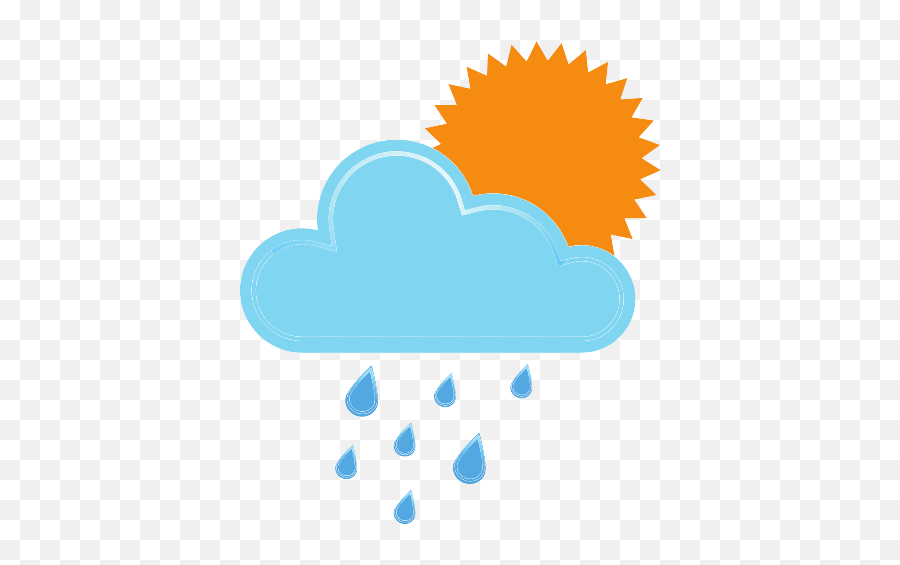 Rainy Showery Rain Cloud Sun Weather Free Icon Of Weather Emoji,Raining Love Emoticons