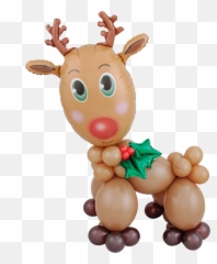 Download Reindeer Balloon Character - Deer Balloon Full Reindeer Christmas Balloon Decoration Emoji,Reindeer Emoji