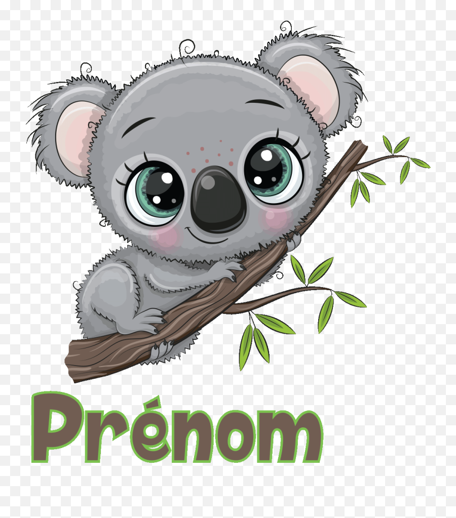 Wall Sticker Koala Baby Customizable Names Emoji,Koala Tea Emojis