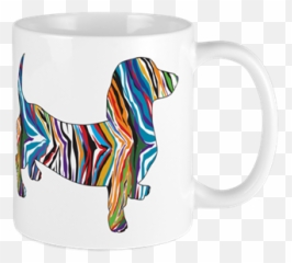 Psychedelic Doxie Dachshund Mug - Magic Mug Emoji,Coffee And Poodle Emoji