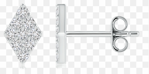 Composite Lab Grown Diamond Kite Shaped Stud Earrings Emoji,Mac Emoji Kite