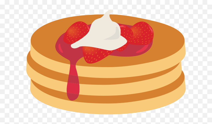 Pancakes With Strawberries - Openclipart Emoji,Pancake Emoji