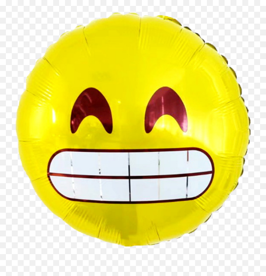 Grinding Teeth Emoji Balloon - Happy,Inhale Emoji