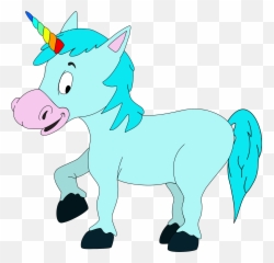 Blue Unicorn Clipart - Blue Unicorn Emoji,Unicorn Emoji Hat
