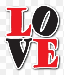 Red And Black Love Vinyl Die Cut - Language Emoji,Emoji Vinyl Decals