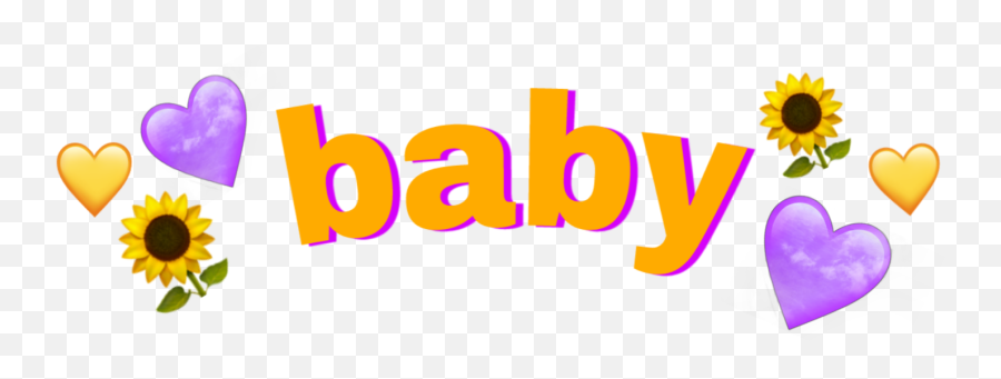 Baby Aesthetic Yellow Purple Sticker By Imansalah6 - Girly Emoji,Emoji In Letters Baby Aesthetic Yellow Purple Sticker By Imansalah6 - Girly Emoji,Emoji In Letters