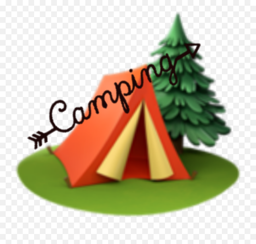 Camp Camping Emoji Mix Sticker - Christmas Day,Pine Emoji